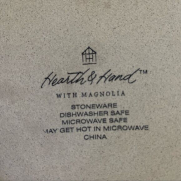 HEARTH & HAND With Magnolia 4pc Textured Appetizer Stoneware Plates Sour Cream - Picture 12 of 14